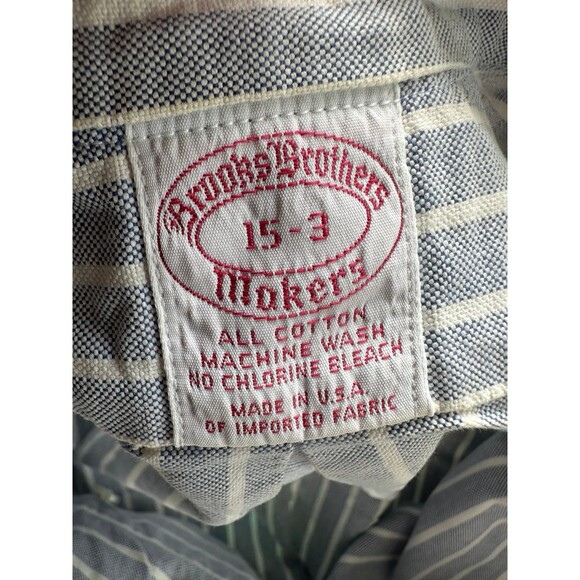 Brooks Brothers Men's 100% Cotton Stripe Button Down Collar Dress Shirt M - Picture 4 of 7